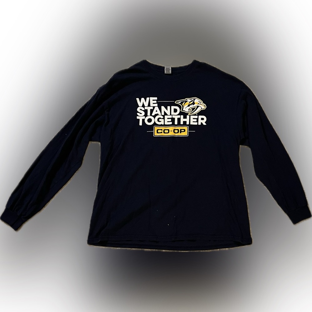 Nashville Predators Gildan Navy Blue Graphic Tee 82325